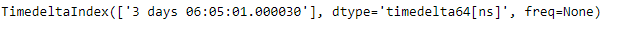 Python Pandas TimedeltaIndex.get_duplicates