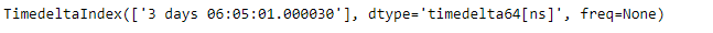 Python Pandas TimedeltaIndex.get_duplicates