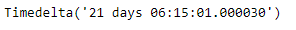 Python Pandas TimedeltaIndex.min