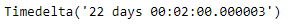 Python Pandas TimedeltaIndex.min