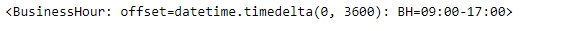 Python Pandas tseries.offsets.BusinessHour.rule_code