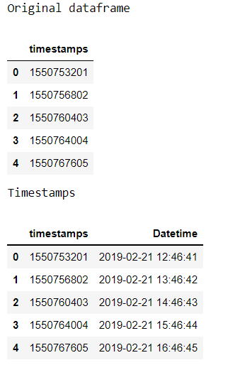 使用pandas to_datetime与时间戳
