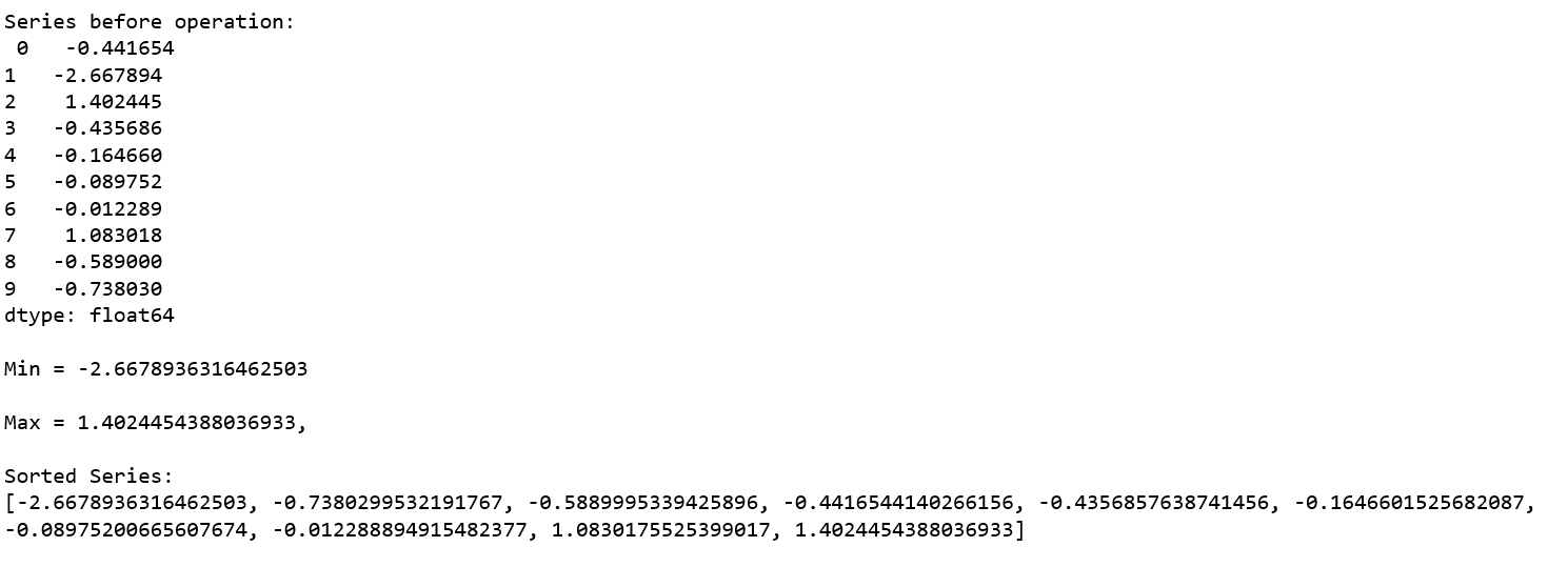 Python Pandas Series.agg()