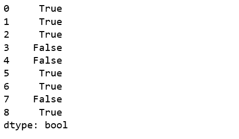 Python Pandas Series.le()