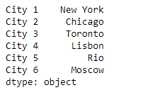 Python Pandas Series.set_axis()