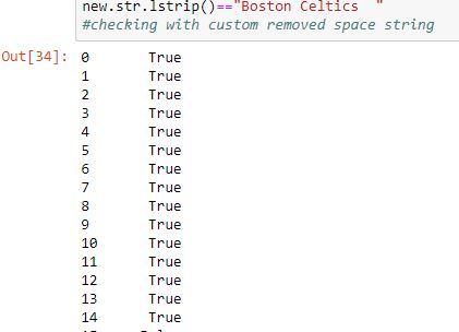 Python Pandas Series.str.strip(), lstrip()和rstrip()。