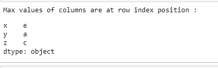 在Pandas中查找数据框架的列和行的最大值和位置