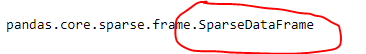 Python Pandas DataFrame.to_sparse