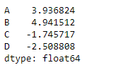 Python Pandas dataframe.kurt()