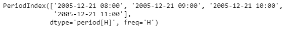 Python Pandas PeriodIndex.end_time