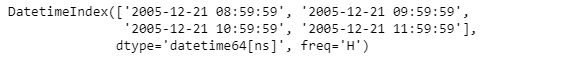 Python Pandas PeriodIndex.end_time