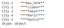 Python Pandas Series.str.center()