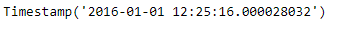 Python Pandas Timestamp.nanosecond