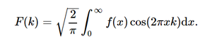 python中的sympy.integrals.transforms.cosine_transform()