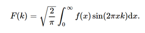 python中的sympy.integrals.transforms.sine_transform()