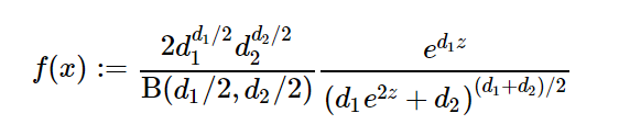 python中的sympy.stats.FDistribution()