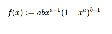 python中的sympy.stats.Kumaraswamy()