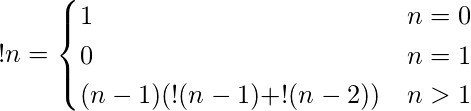 Python sympy.subfactorial()方法