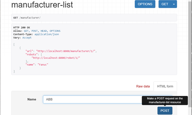 Django REST框架中的可浏览API