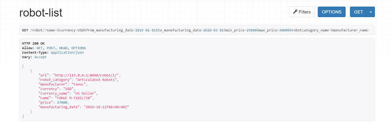 在Django REST框架中定制过滤器