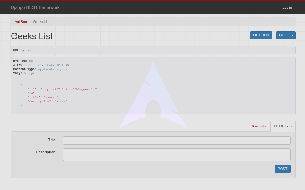 序列化器中的超链接模型序列化器 - Django REST框架