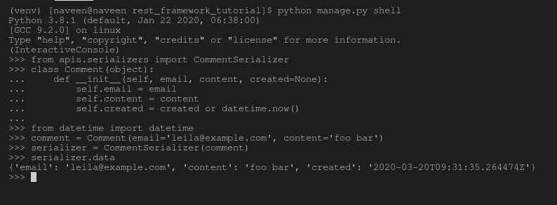 序列化器 - Django REST框架