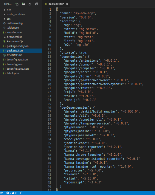 Angular CLI Angular项目设置
