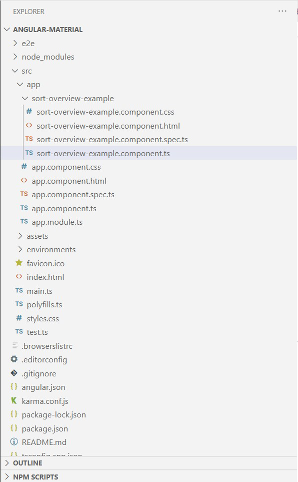 Angular Material分类标题组件