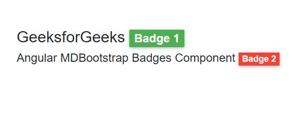 Angular MDBootstrap 徽章组件