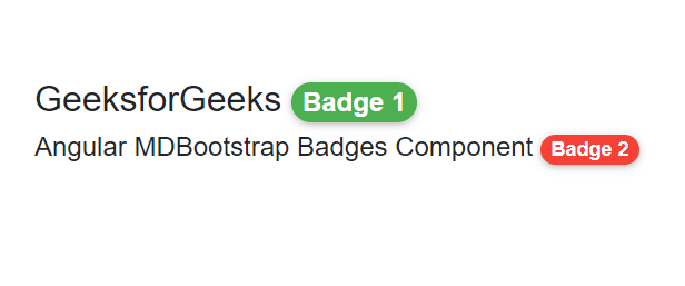 Angular MDBootstrap 徽章组件