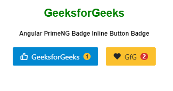 Angular PrimeNG 徽章 内联按钮徽章