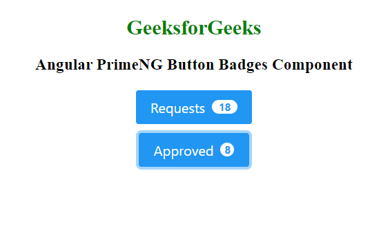 Angular PrimeNG Button Badges组件