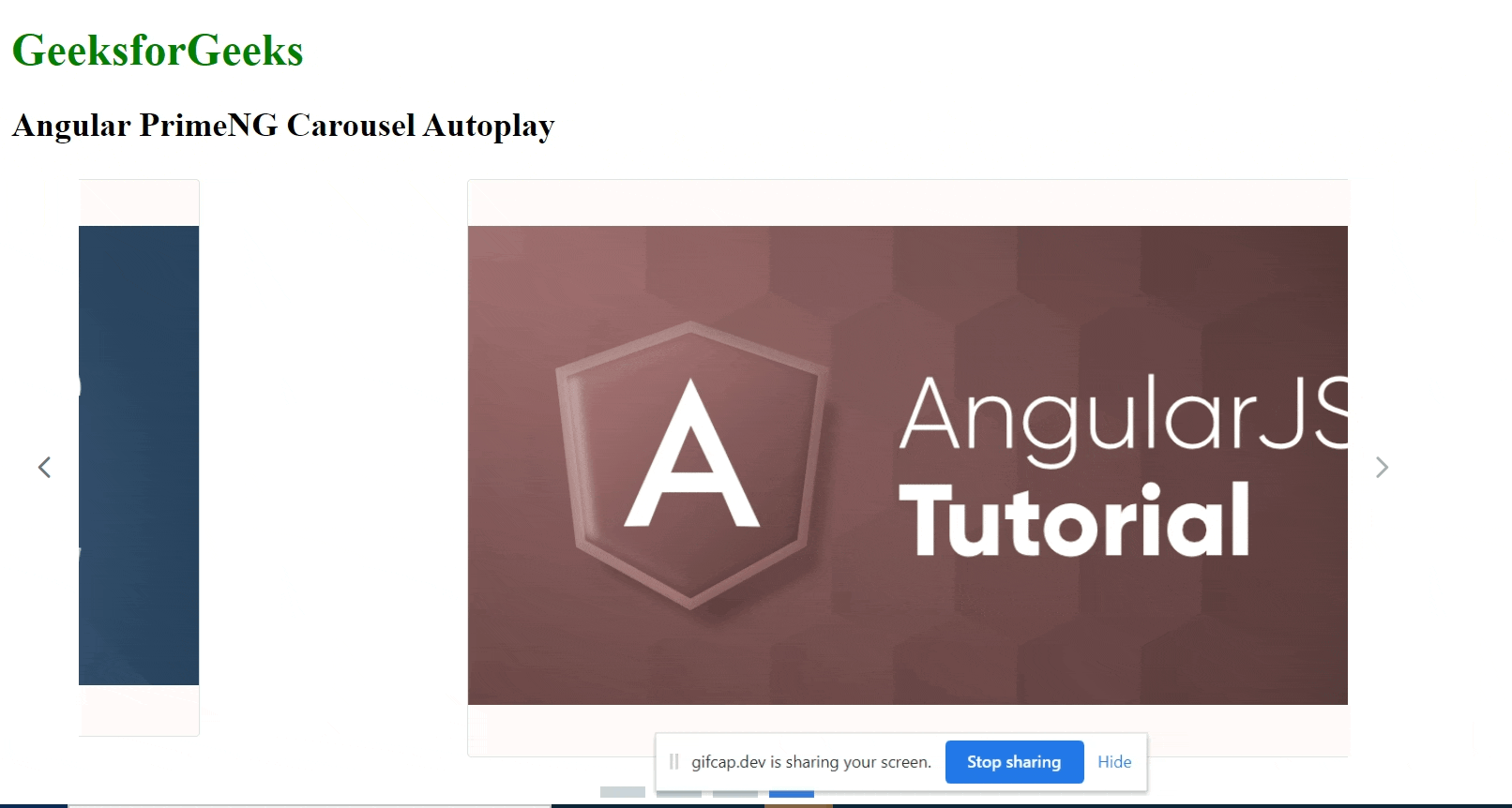 Angular PrimeNG旋转木马自动播放和圆形