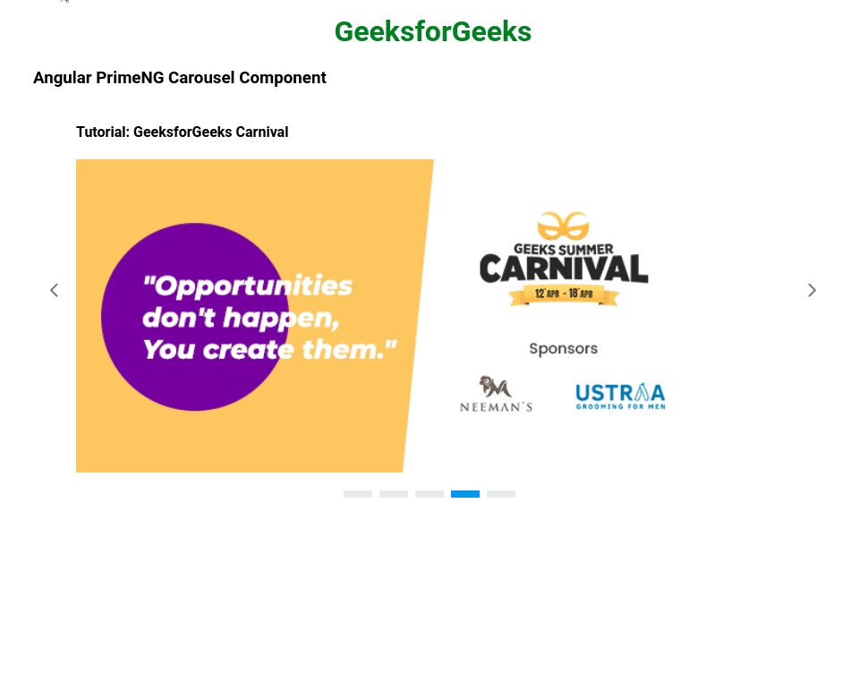 Angular PrimeNG Carousel组件