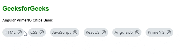 Angular PrimeNG Chip Basic
