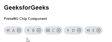 Angular PrimeNG芯片组件