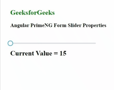 Angular PrimeNG表单滑块属性