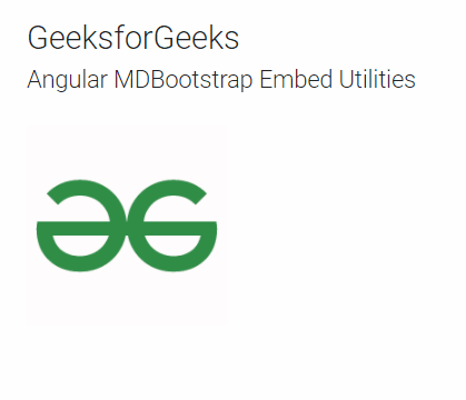 Angular MDBootstrap嵌入实用程序
