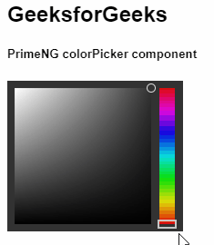 Angular PrimeNG ColorPicker组件