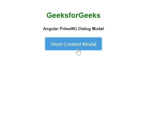 Angular PrimeNG Dialog Modal