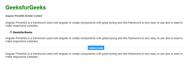 Angular PrimeNG分割器内容