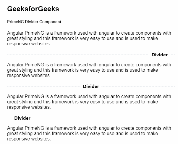 Angular PrimeNG分割器组件