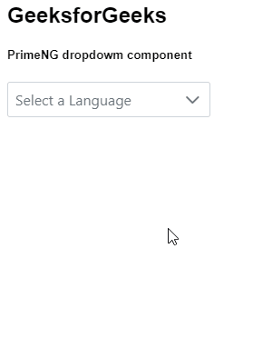 Angular PrimeNG下拉组件