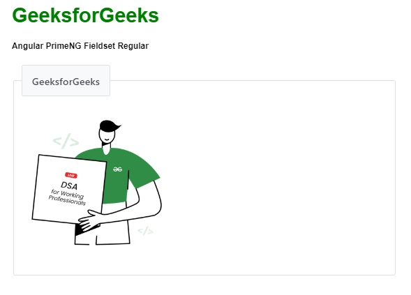 Angular PrimeNG Fieldset Regular