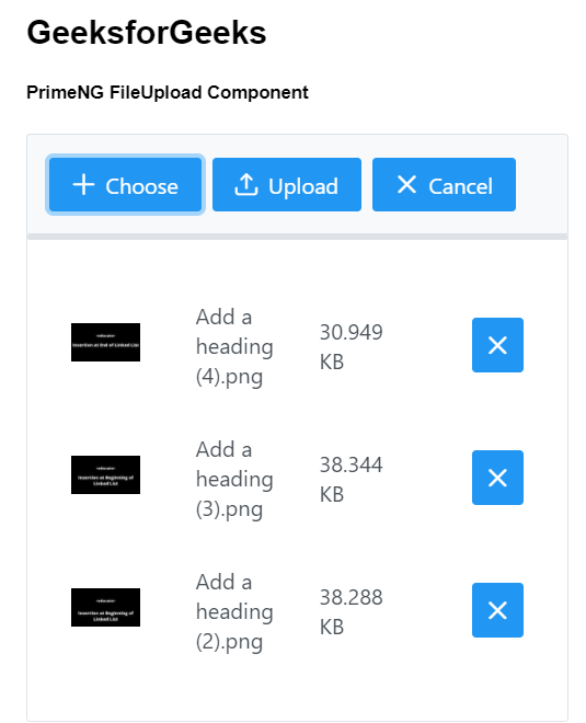 Angular PrimeNG FileUpload组件