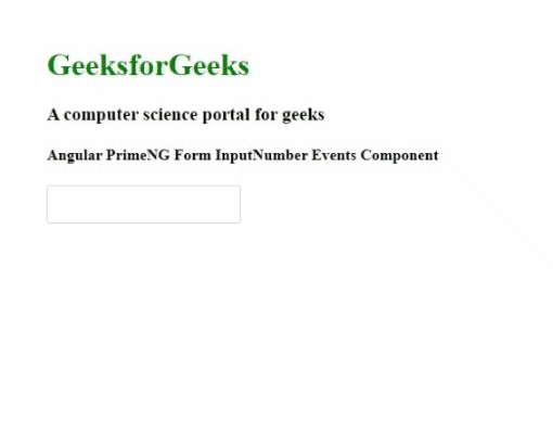 Angular PrimeNG Form InputNumber Events组件