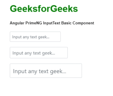 Angular PrimeNG Form Inputtext基本组件