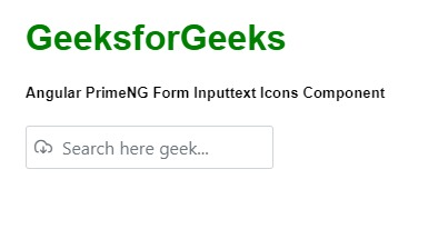 Angular PrimeNG Form Inputtext Icons组件