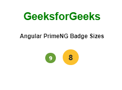 Angular PrimeNG徽章的尺寸
