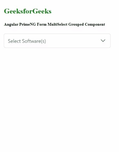 Angular PrimeNG Form MultiSelect Grouped Component